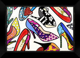 MANY HEELS -  Mixed Media Original *SOLD*