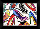 MANY HEELS -  Mixed Media Original *SOLD*