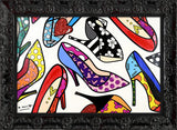 MANY HEELS -  Mixed Media Original *SOLD*