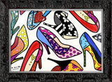 MANY HEELS -  Mixed Media Original *SOLD*