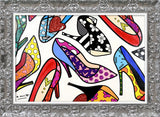 MANY HEELS -  Mixed Media Original *SOLD*