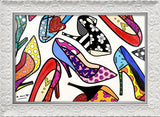 MANY HEELS -  Mixed Media Original *SOLD*