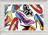 MANY HEELS -  Mixed Media Original *SOLD*