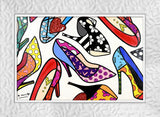 MANY HEELS -  Mixed Media Original *SOLD*