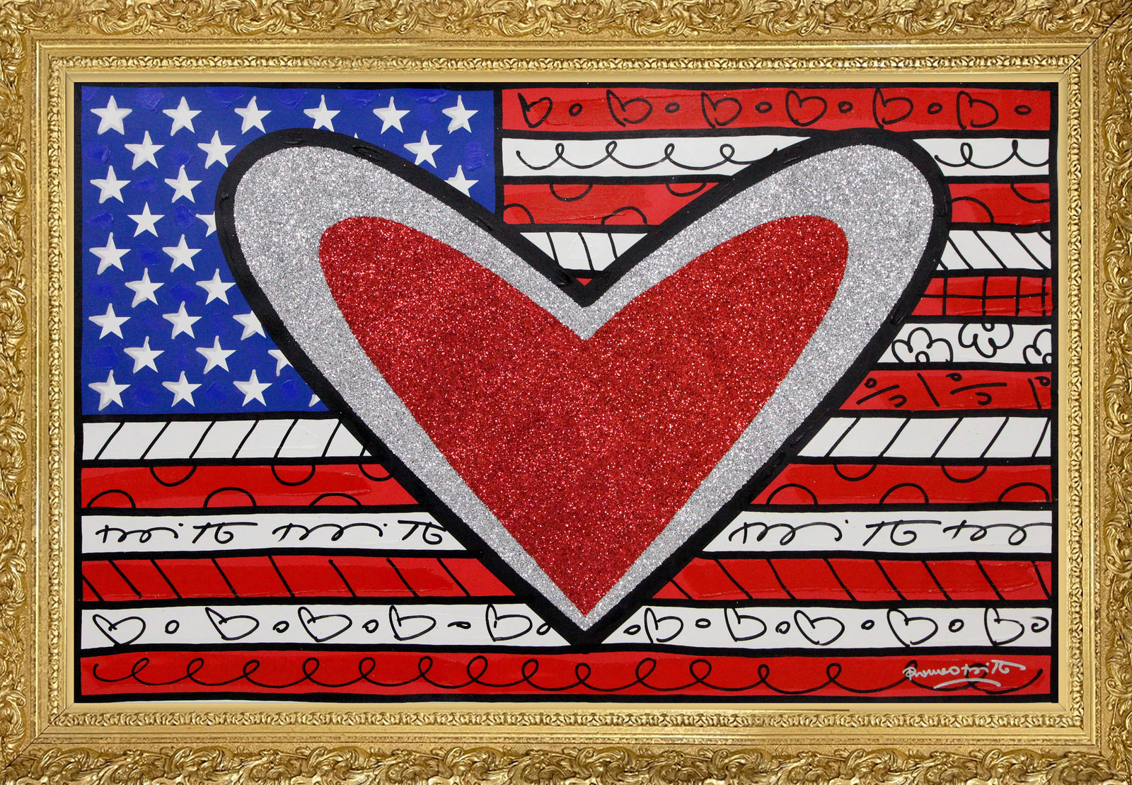 LOVE AMERICA -  Mixed Media Original