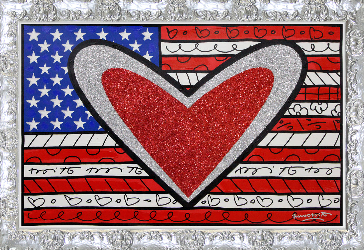 LOVE AMERICA -  Mixed Media Original