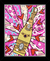 CHAMPAGNE WISHES AND CAVIAR DREAMS - Mixed Media Original