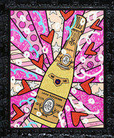 CHAMPAGNE WISHES AND CAVIAR DREAMS - Mixed Media Original