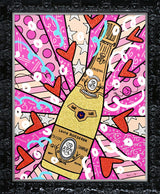 CHAMPAGNE WISHES AND CAVIAR DREAMS - Mixed Media Original
