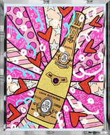 CHAMPAGNE WISHES AND CAVIAR DREAMS - Mixed Media Original