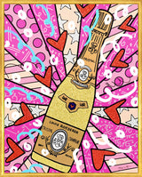 CHAMPAGNE WISHES AND CAVIAR DREAMS - Mixed Media Original