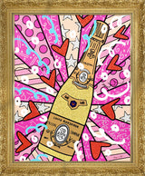 CHAMPAGNE WISHES AND CAVIAR DREAMS - Mixed Media Original