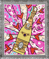 CHAMPAGNE WISHES AND CAVIAR DREAMS - Mixed Media Original