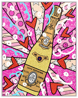 CHAMPAGNE WISHES AND CAVIAR DREAMS - Mixed Media Original