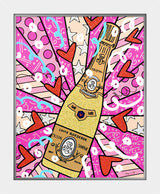 CHAMPAGNE WISHES AND CAVIAR DREAMS - Mixed Media Original