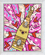 CHAMPAGNE WISHES AND CAVIAR DREAMS - Mixed Media Original