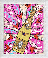CHAMPAGNE WISHES AND CAVIAR DREAMS - Mixed Media Original