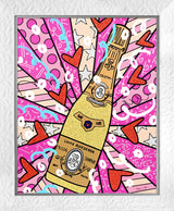 CHAMPAGNE WISHES AND CAVIAR DREAMS - Mixed Media Original