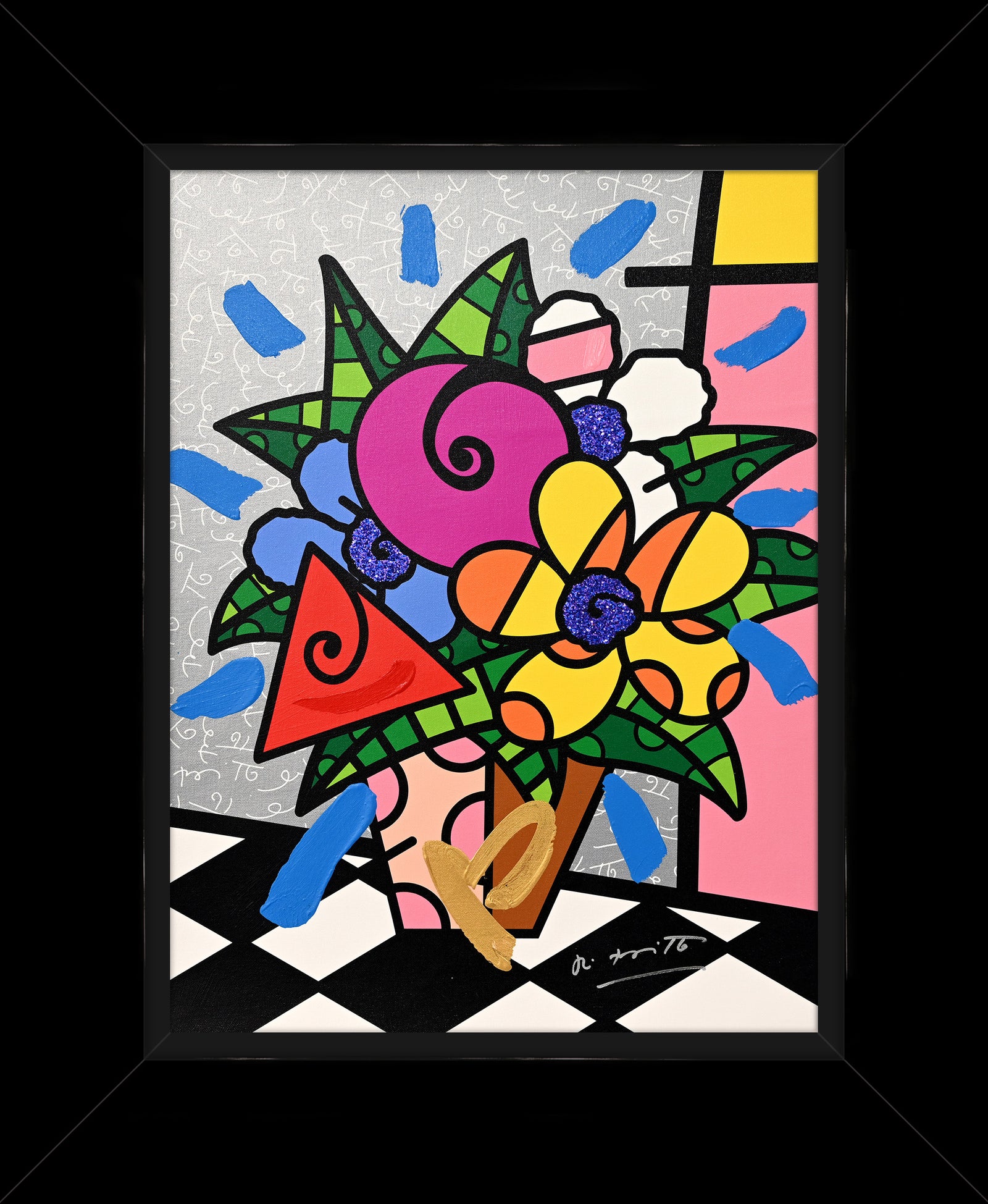 FLOWERS FOR YOU -  Mixed Media Original