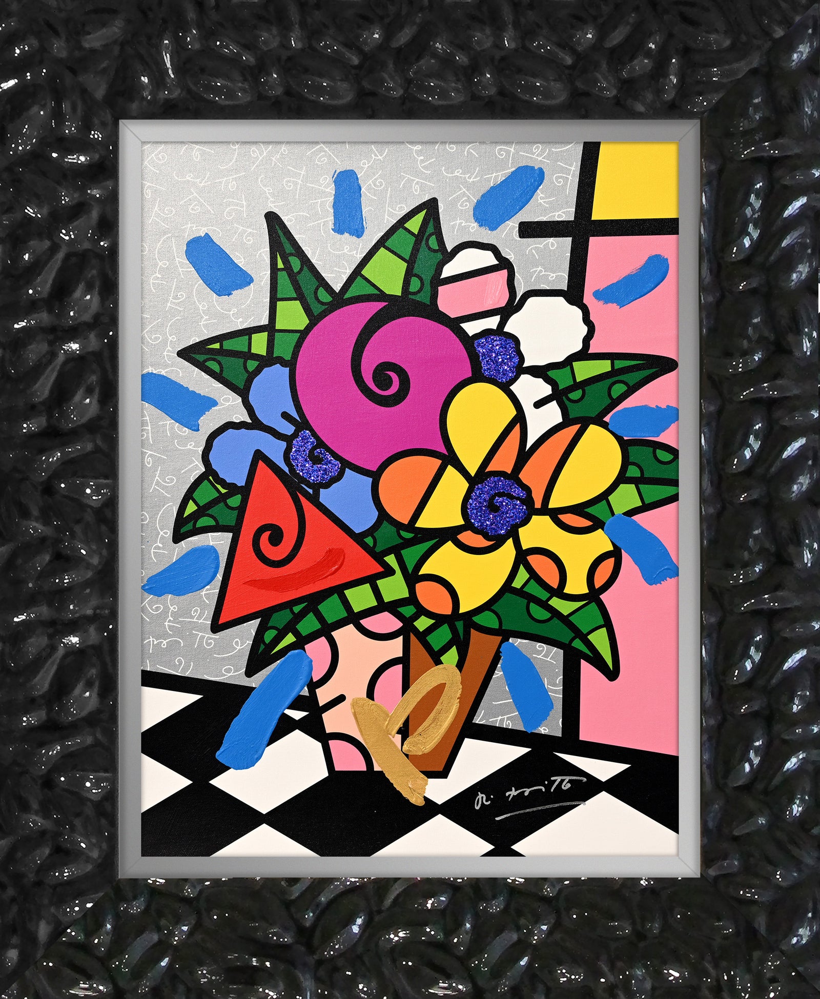 FLOWERS FOR YOU -  Mixed Media Original