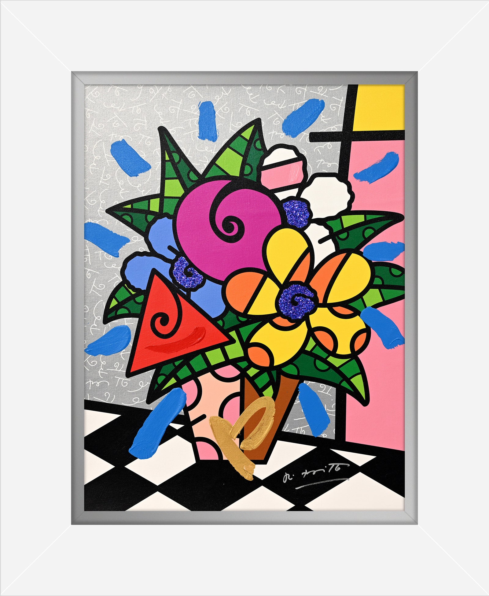 FLOWERS FOR YOU -  Mixed Media Original