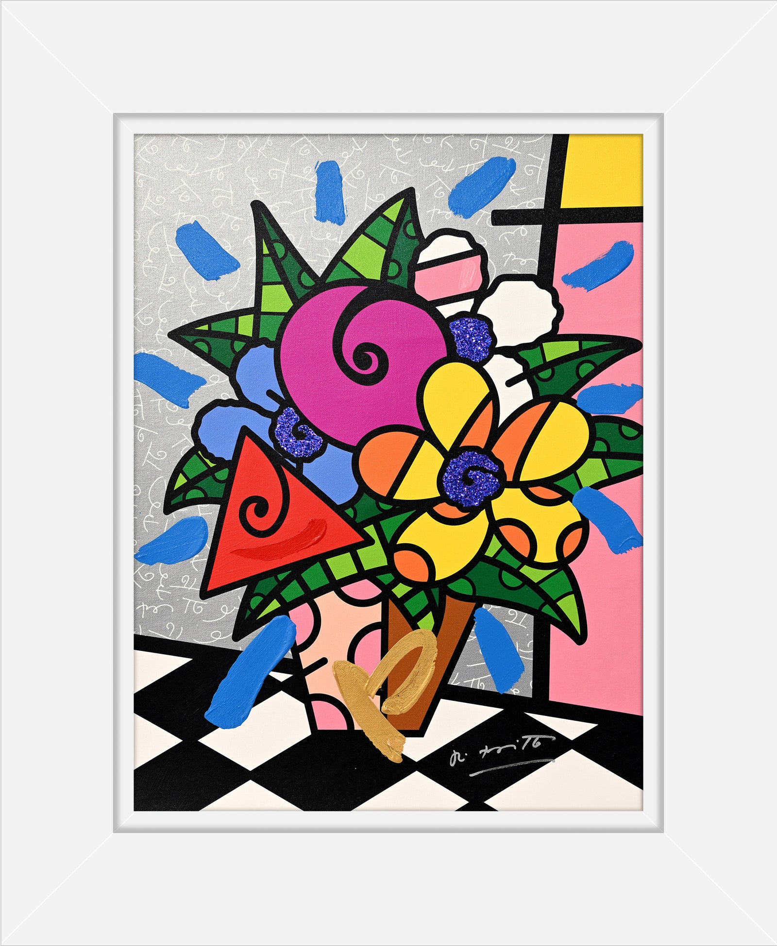 FLOWERS FOR YOU -  Mixed Media Original