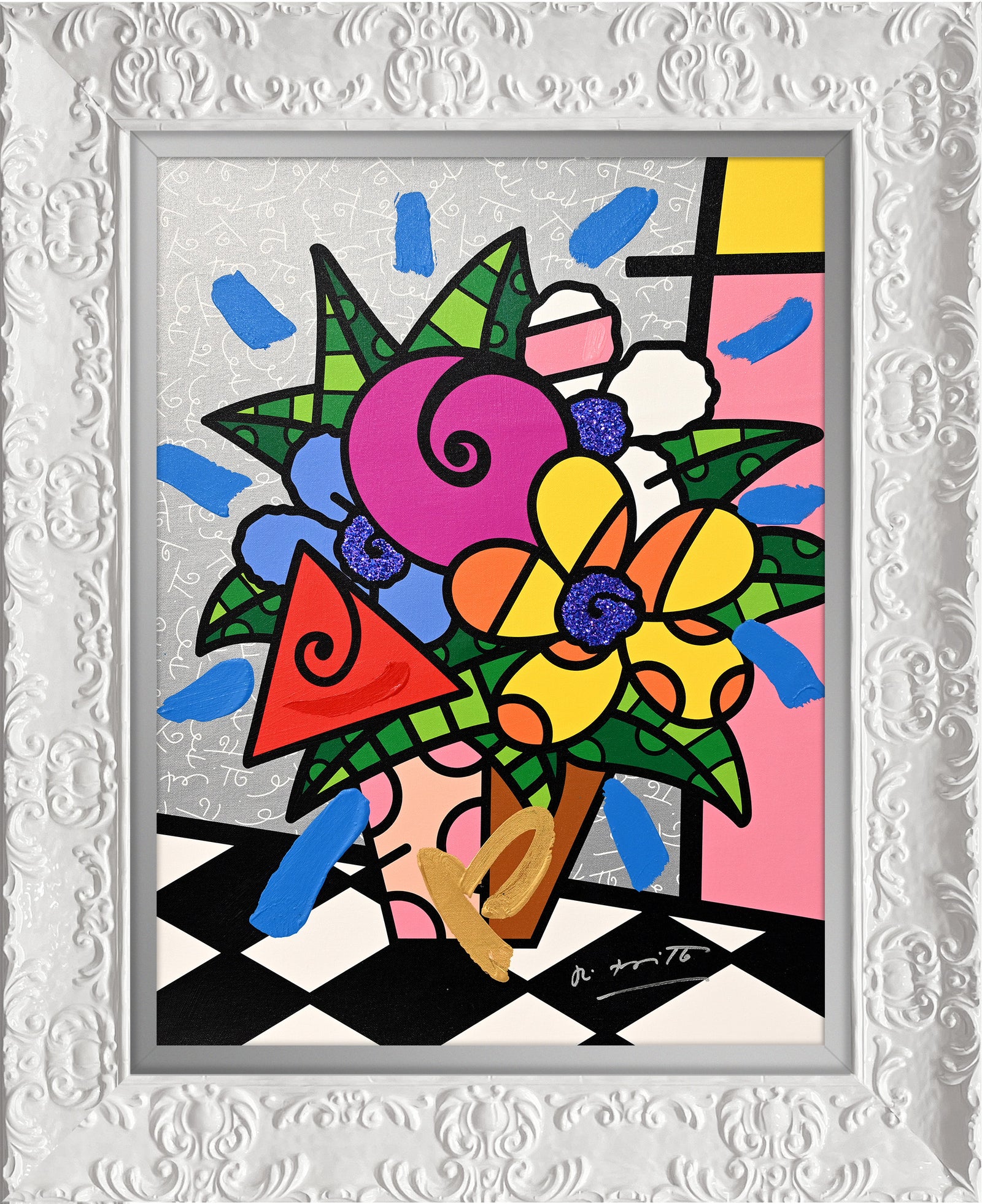 FLOWERS FOR YOU -  Mixed Media Original