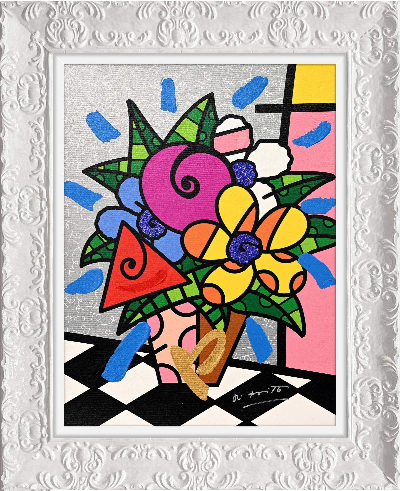 FLOWERS FOR YOU -  Mixed Media Original