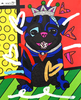 KING PUP -  Mixed Media Original * SOLD *