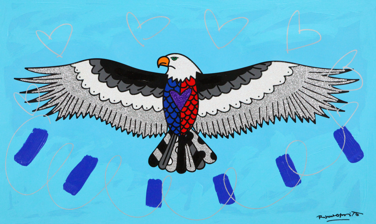 Free (Eagle) - Mixed Media Original