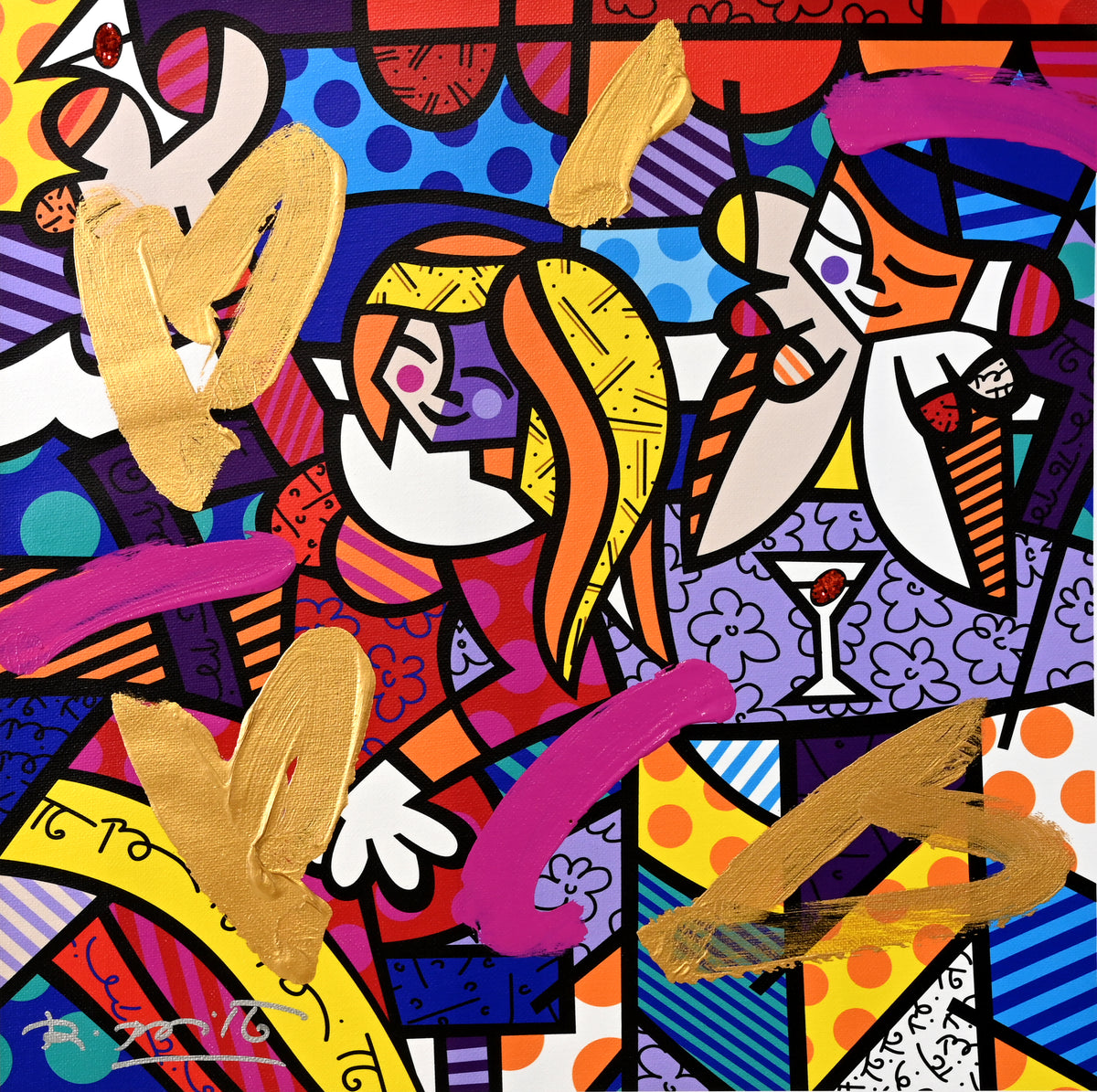 DOING LUNCH AGAIN -  Mixed Media Original