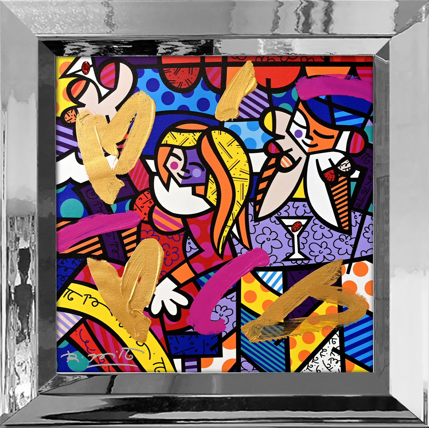 DOING LUNCH AGAIN -  Mixed Media Original