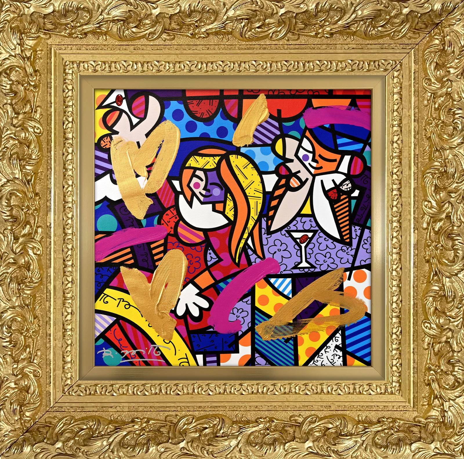 DOING LUNCH AGAIN -  Mixed Media Original