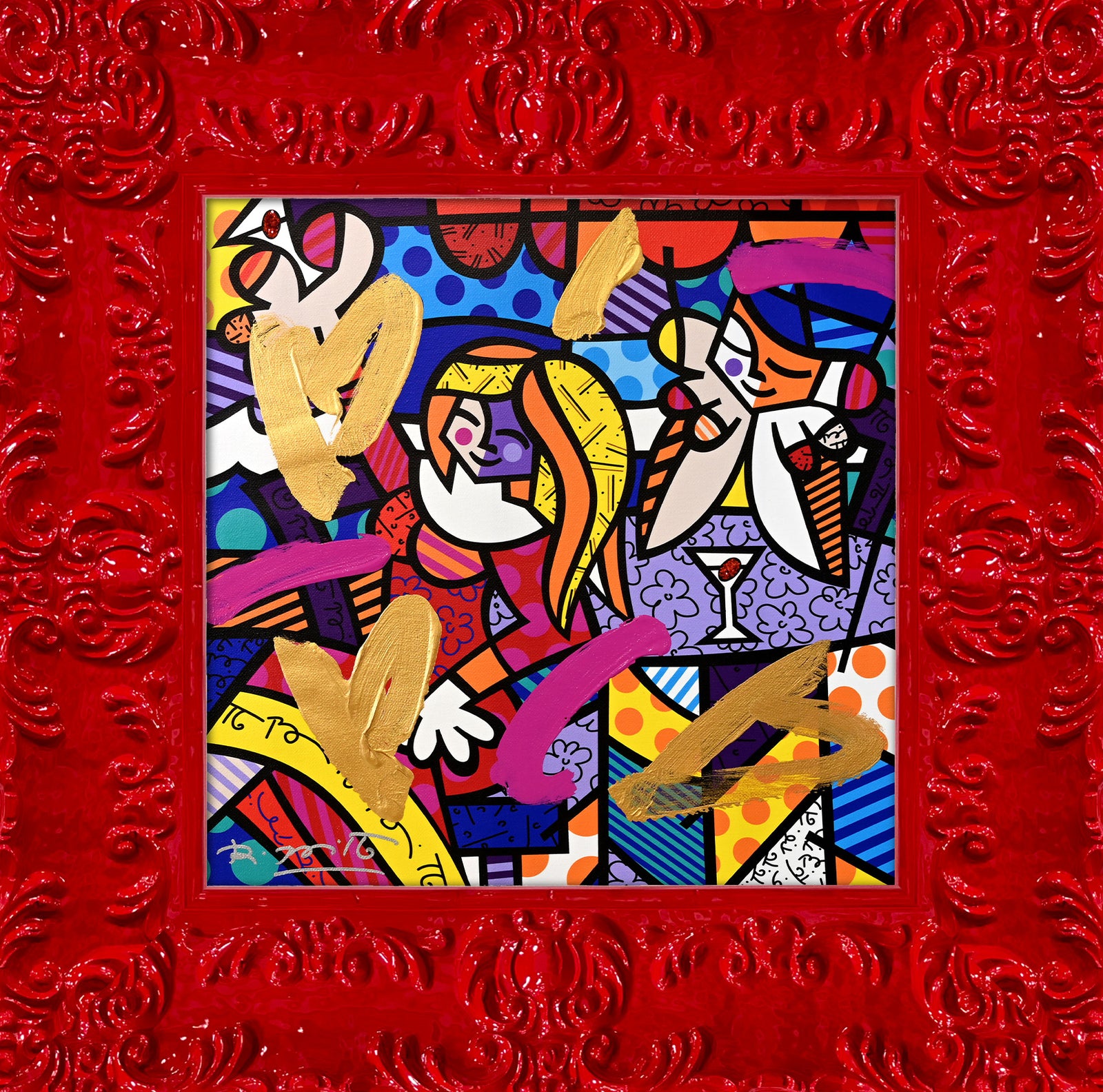 DOING LUNCH AGAIN -  Mixed Media Original