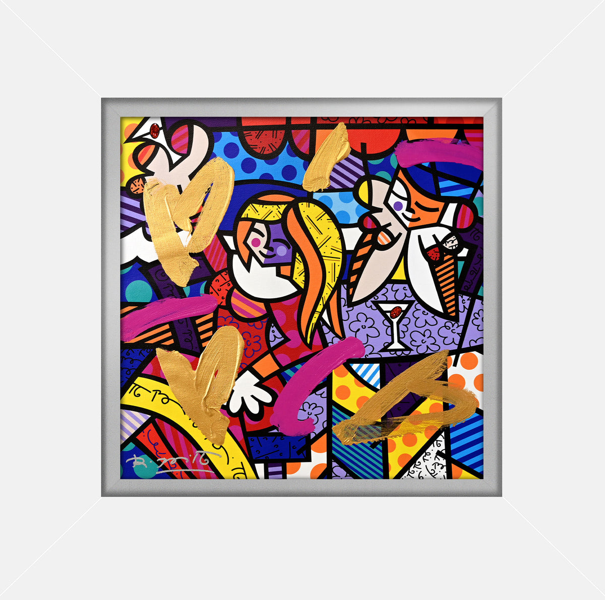 DOING LUNCH AGAIN -  Mixed Media Original