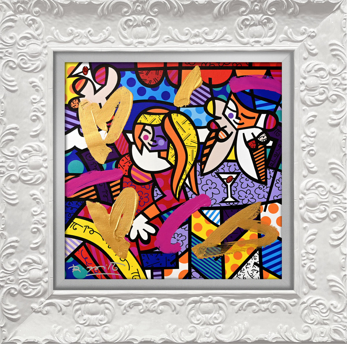 DOING LUNCH AGAIN -  Mixed Media Original