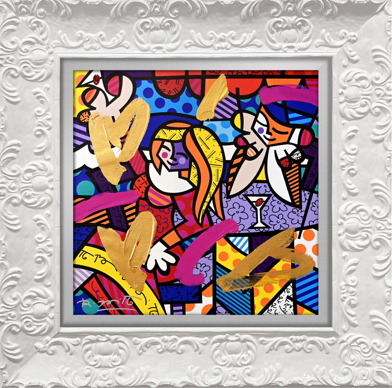 DOING LUNCH AGAIN -  Mixed Media Original