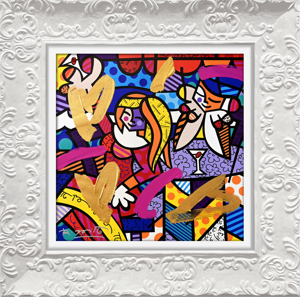 DOING LUNCH AGAIN -  Mixed Media Original