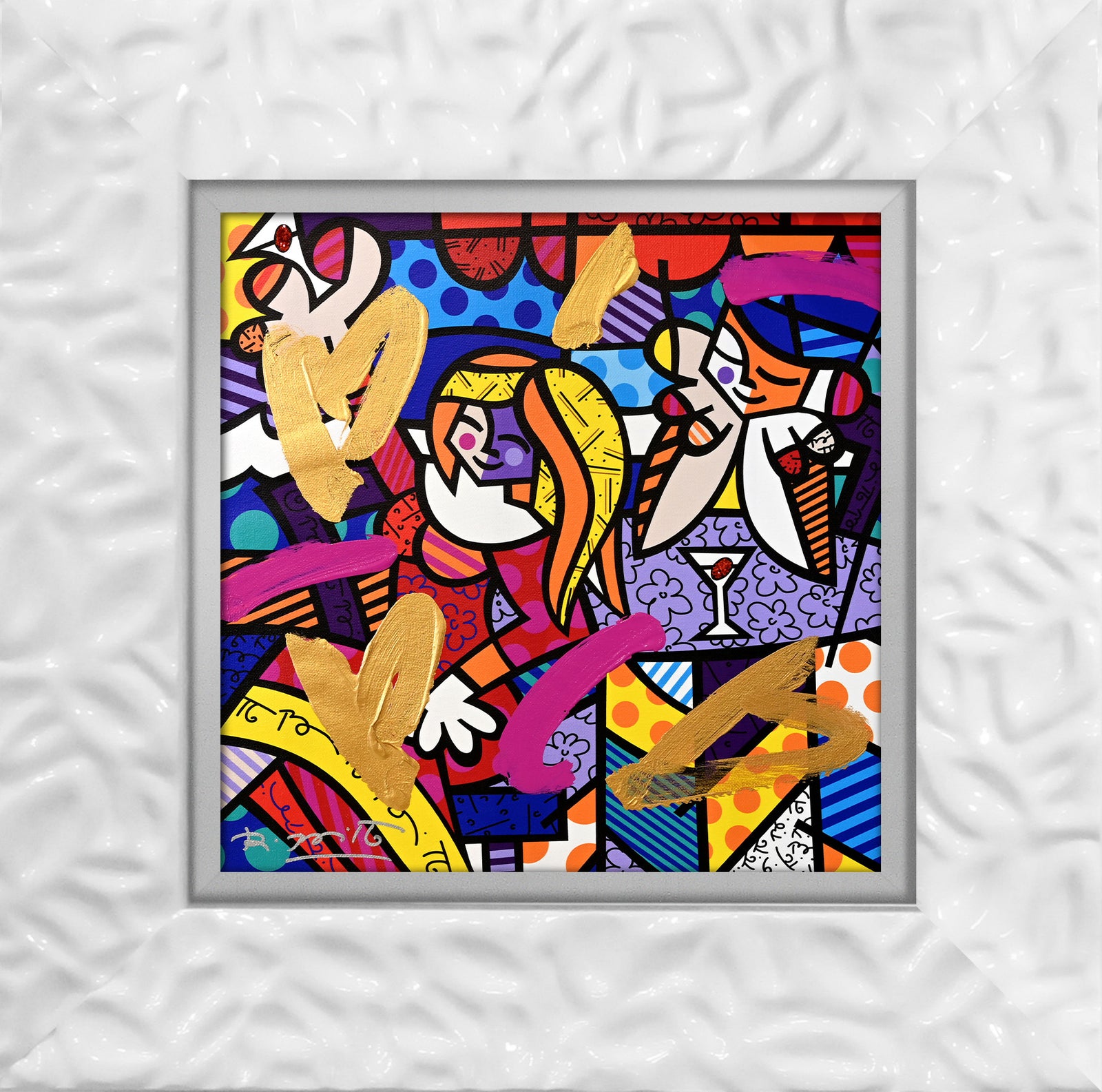 DOING LUNCH AGAIN -  Mixed Media Original