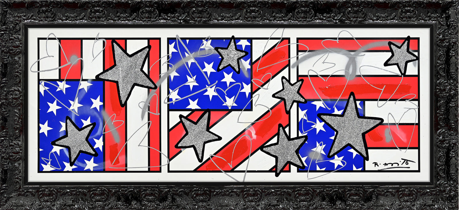 Flap Triptych - Mixed Media Original