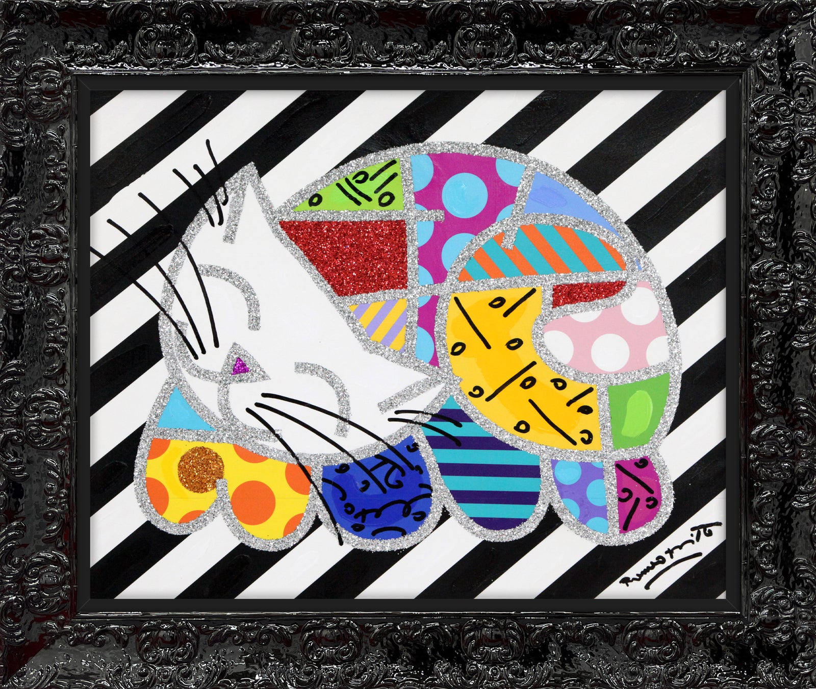 HAPPY CAT -  Mixed Media Original