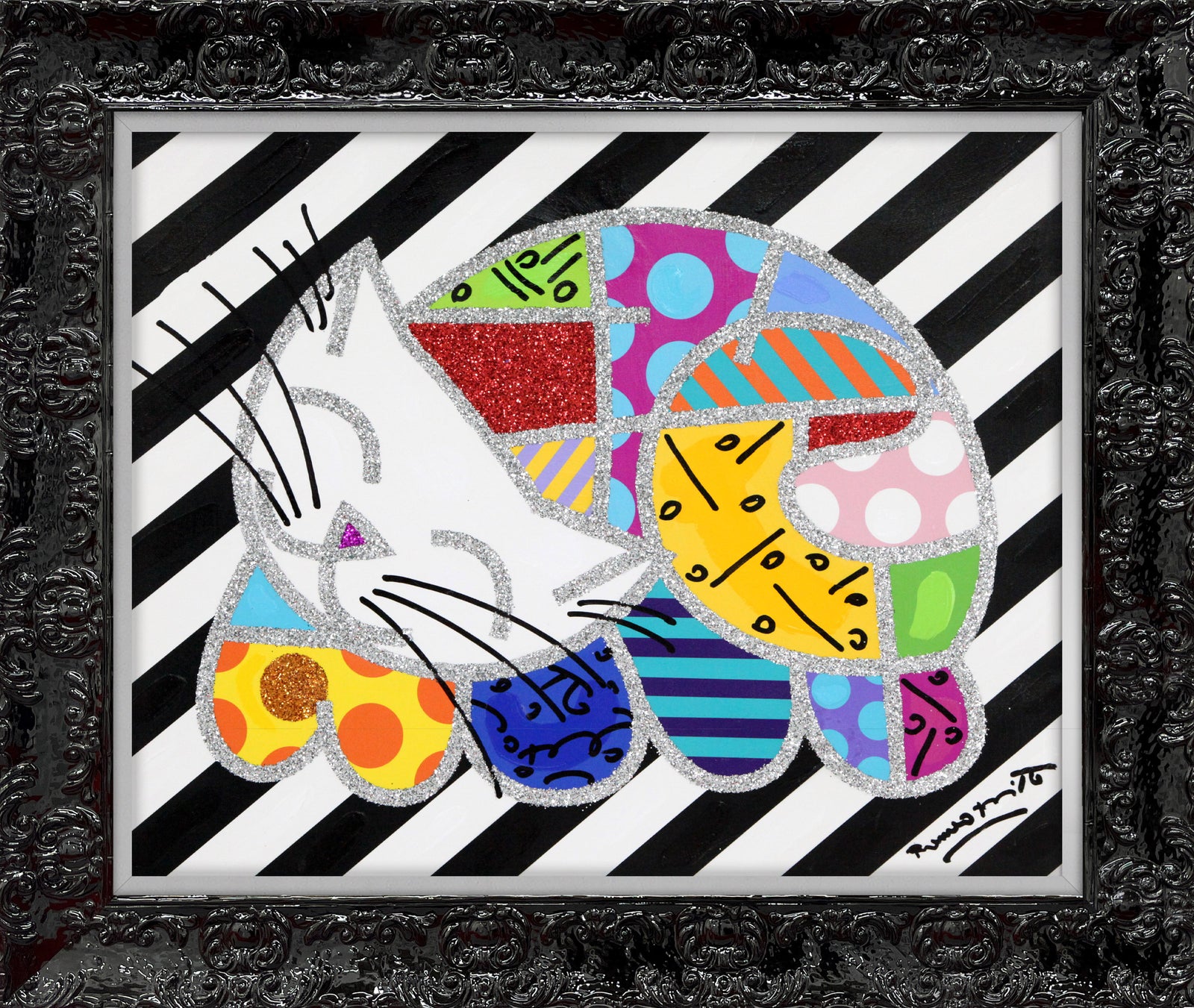 HAPPY CAT -  Mixed Media Original