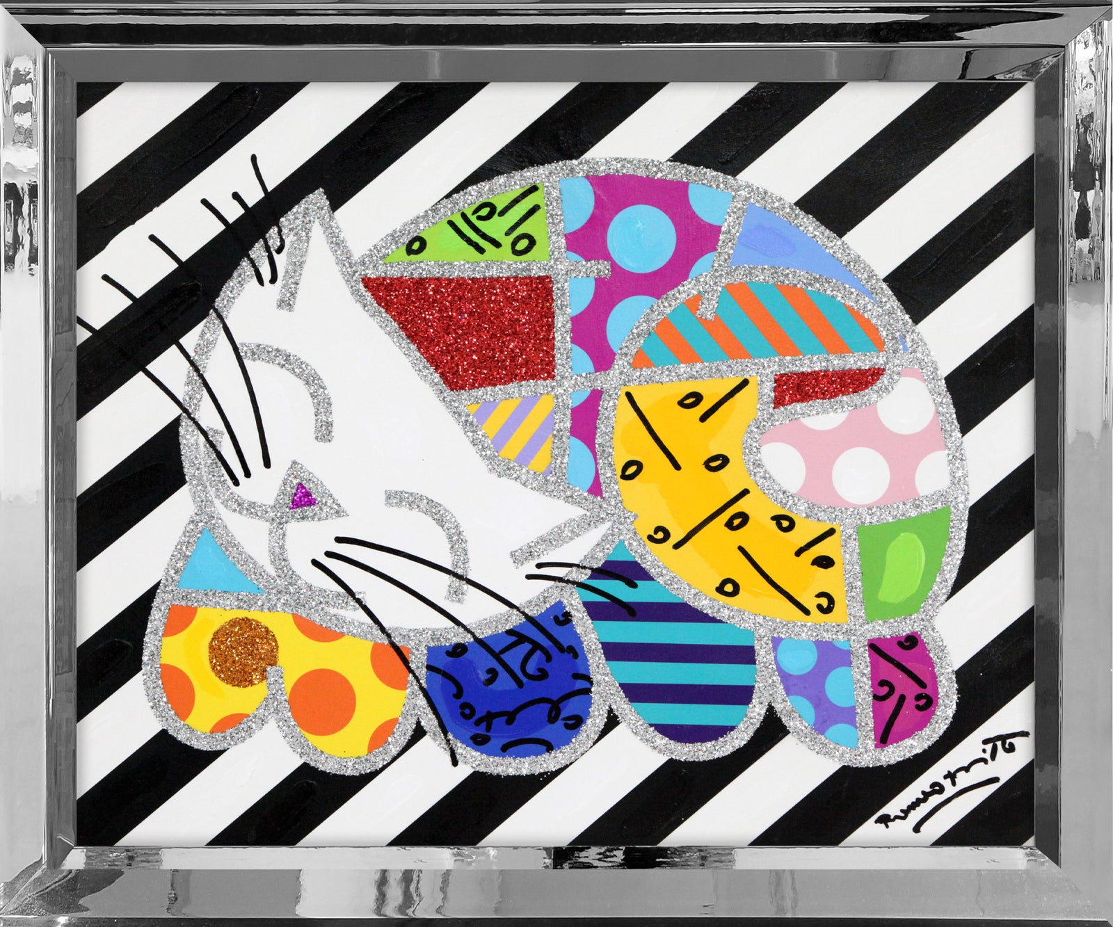 HAPPY CAT -  Mixed Media Original