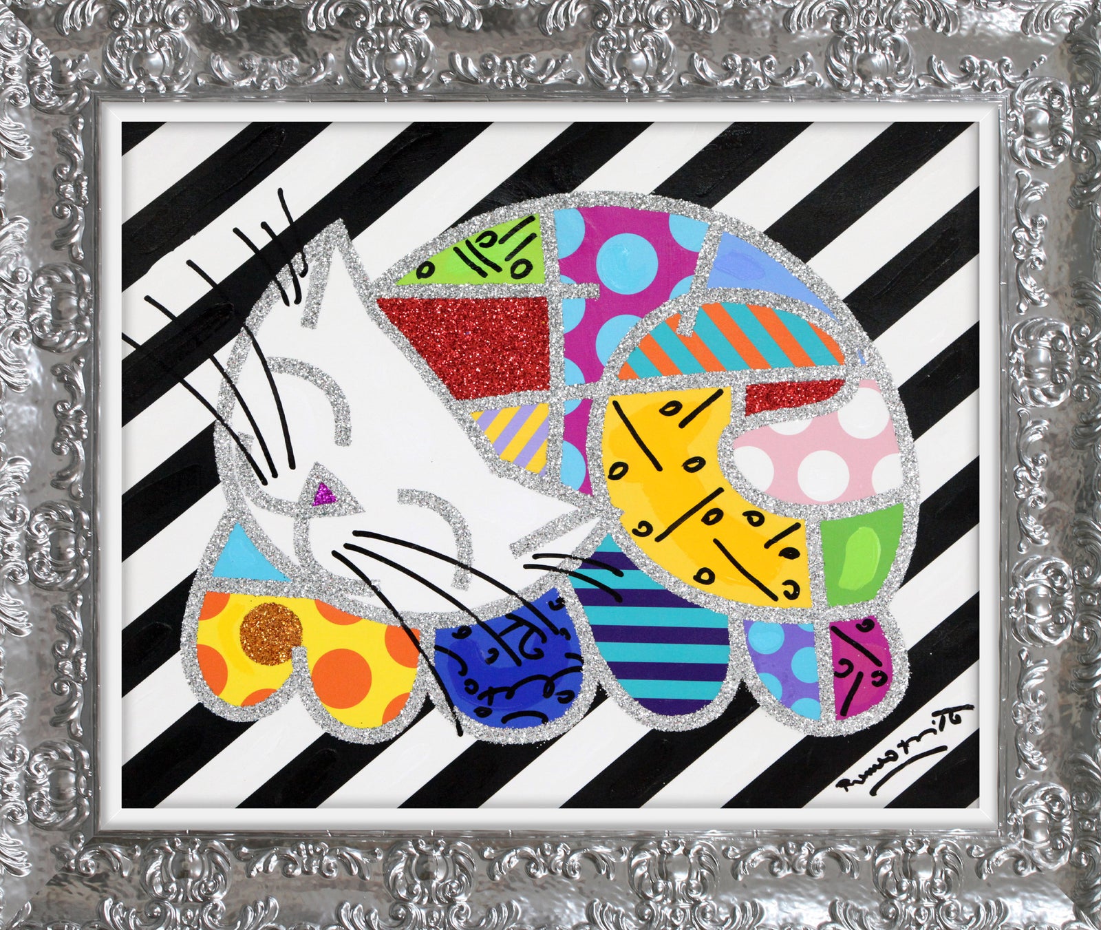 HAPPY CAT -  Mixed Media Original