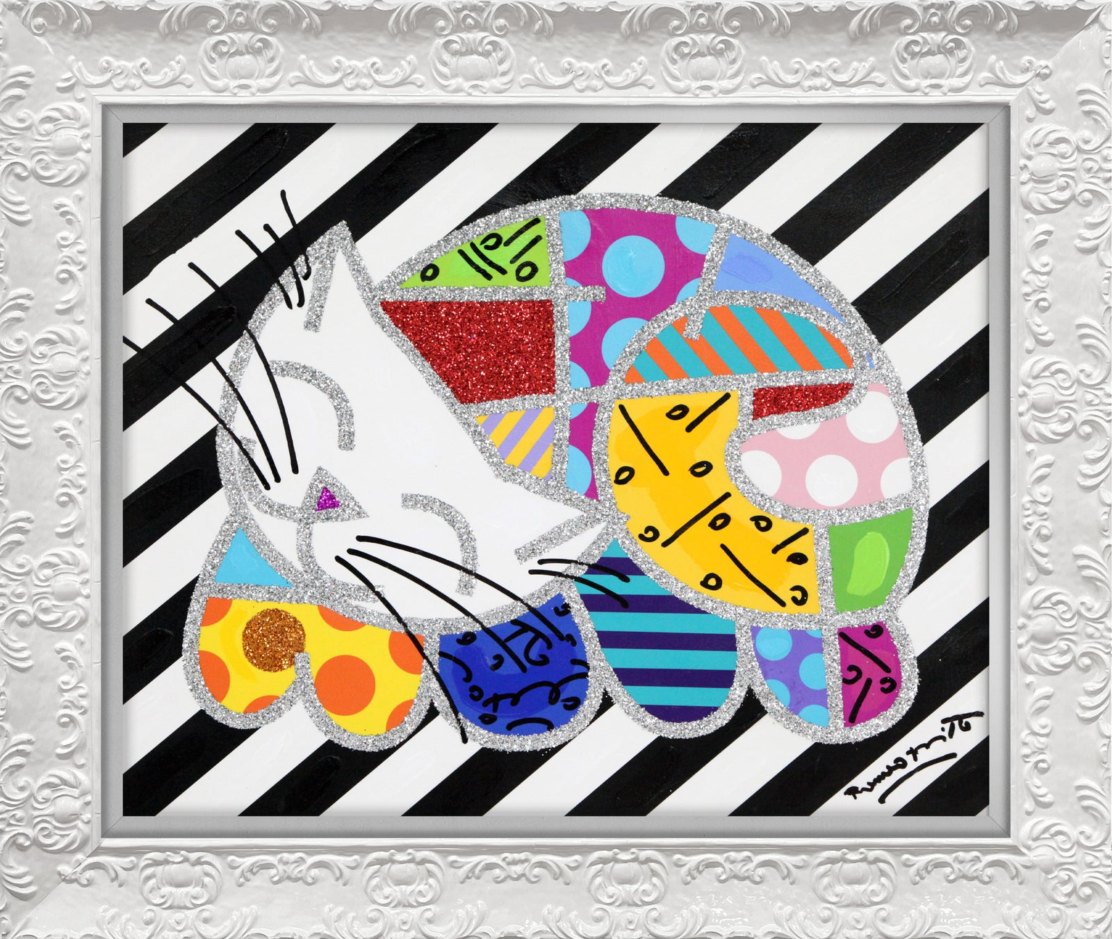 HAPPY CAT -  Mixed Media Original