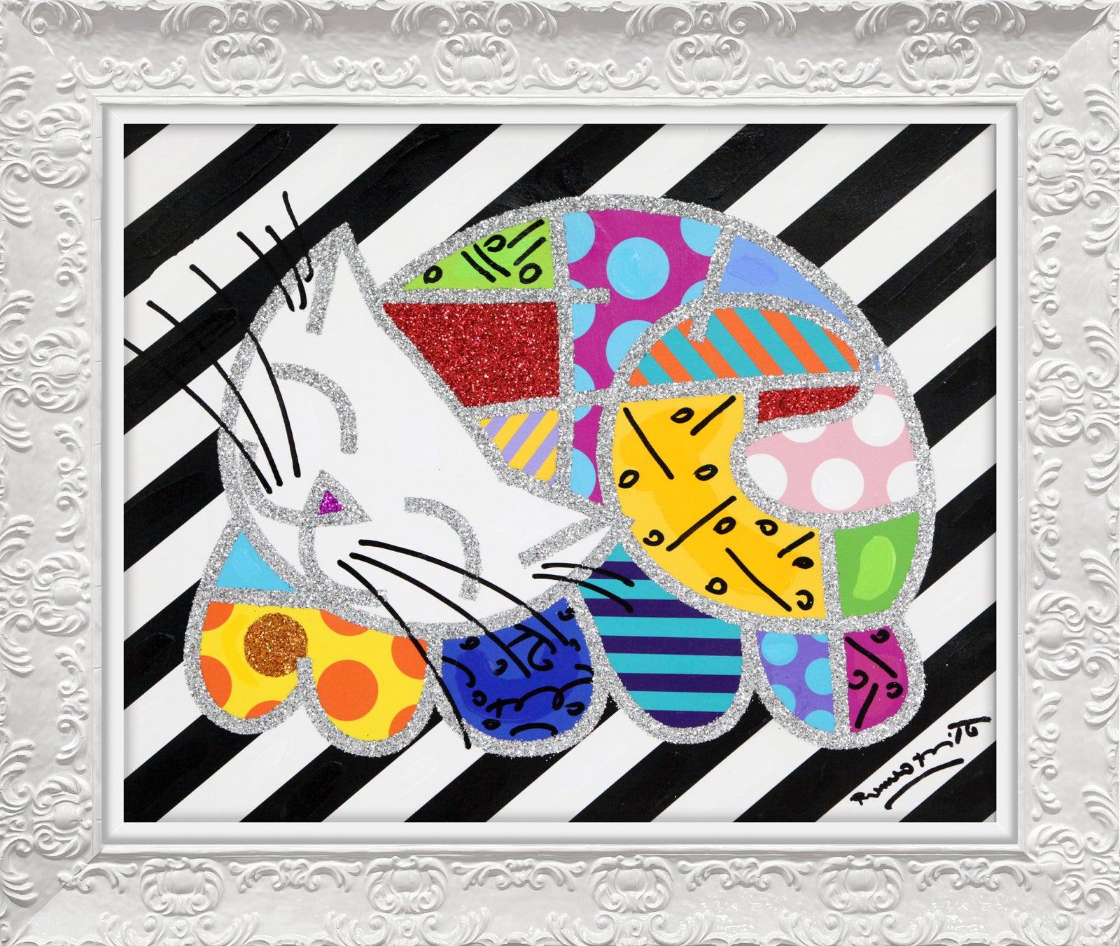 HAPPY CAT -  Mixed Media Original