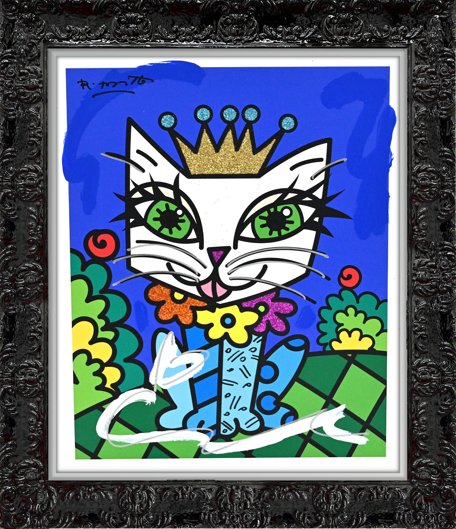 Royalty Cat - Mixed Media Original