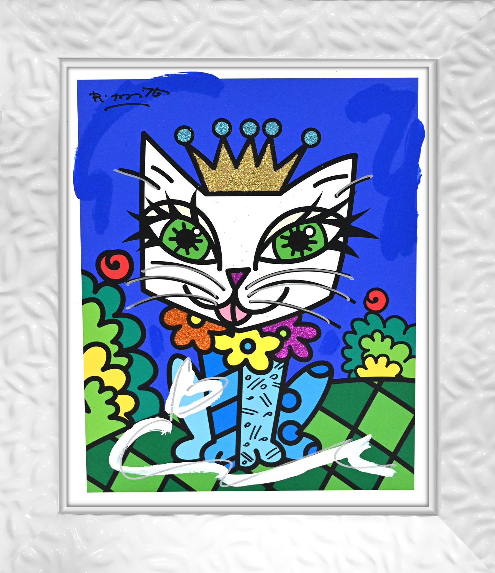 Royalty Cat - Mixed Media Original