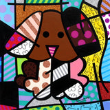 BROWN DOG -  Mixed Media Original