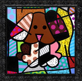 BROWN DOG -  Mixed Media Original